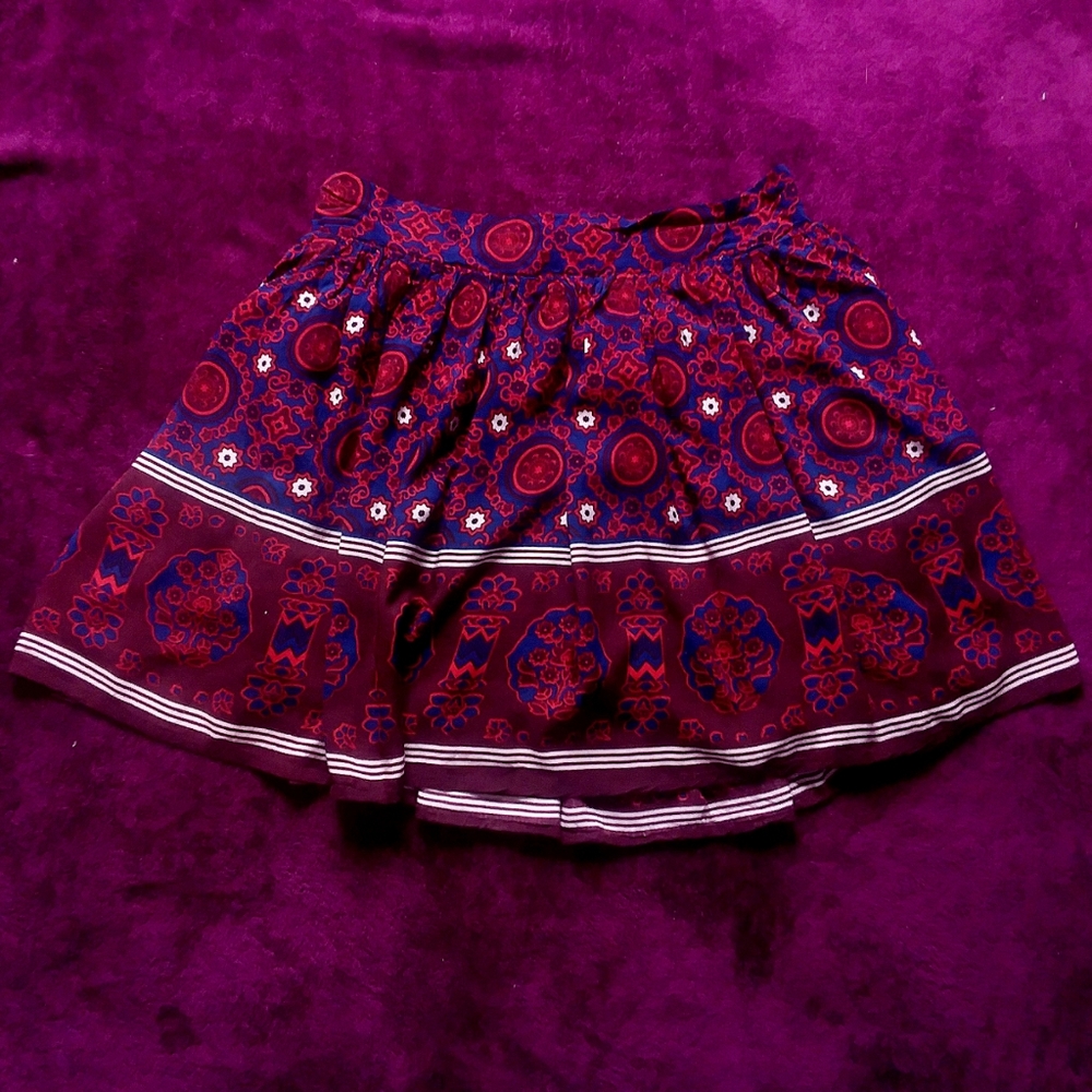 Forever 21 L Floral Print Mini Skirt With Pockets
